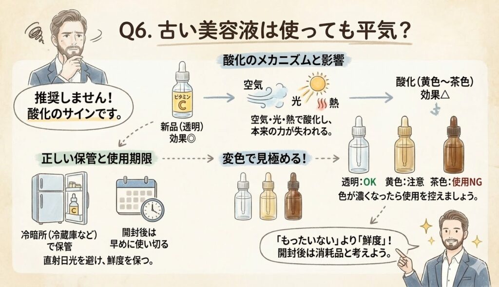 古いビタミンCのの使用について