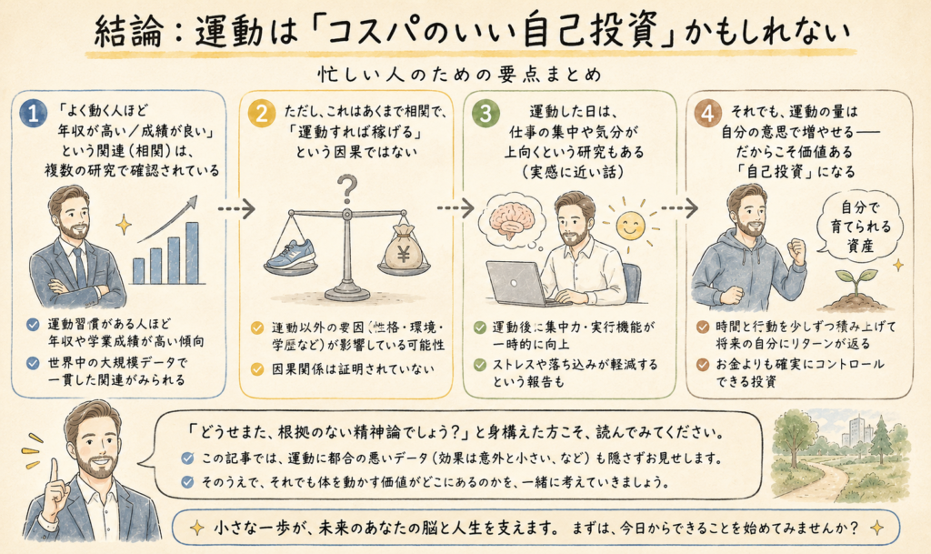 運動は「コスパのいい自己投資」かもしれない