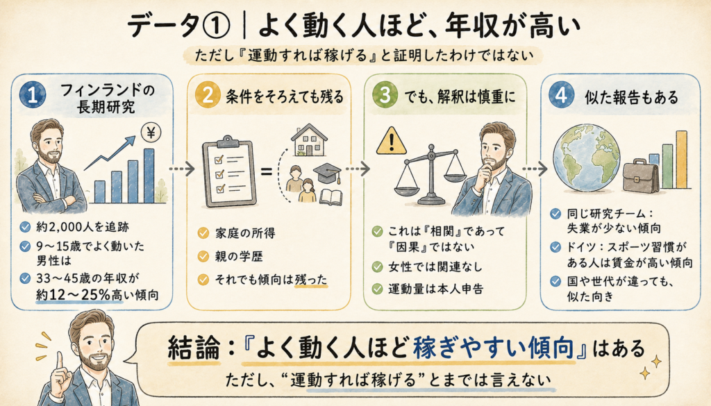 よく動く人ほど、年収が高い