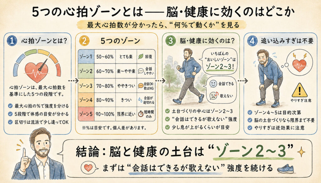 5つの心拍ゾーンとは——脳・健康に効くのはどこか