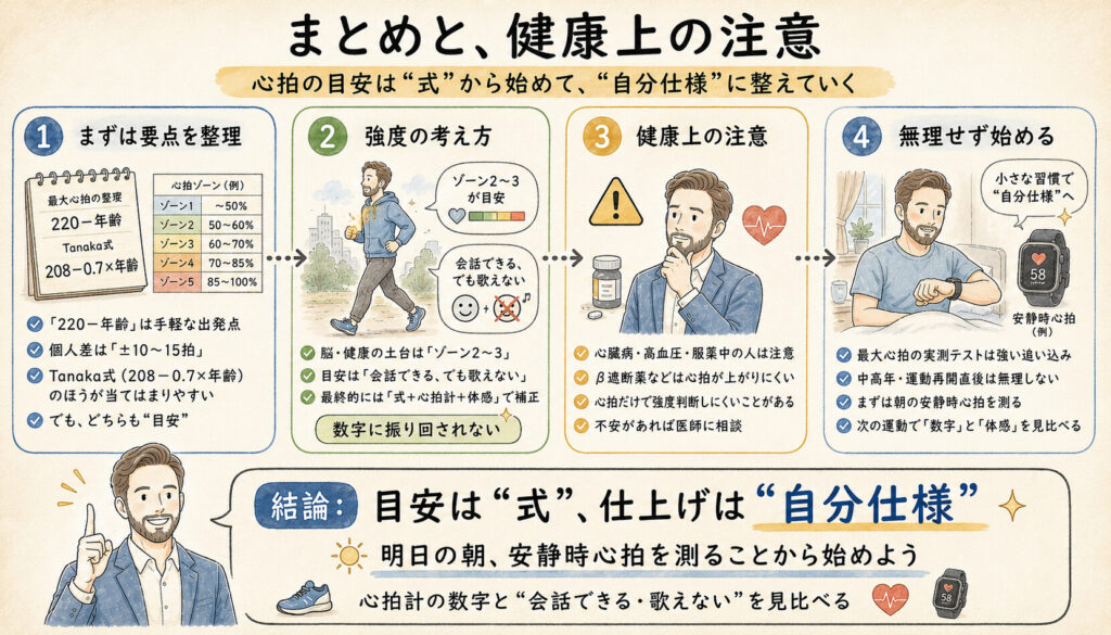 まとめと、健康上の注意