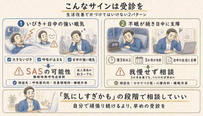 こんなサインは受診を ―― 生活改善で片づけてはいけない2パターン